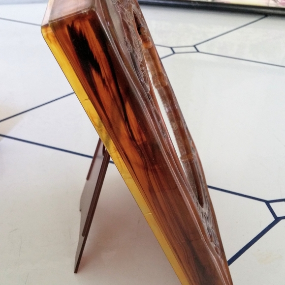 Vintage Vanity Mirror Makeup Faux Tortoise… - Picture 7 of 8